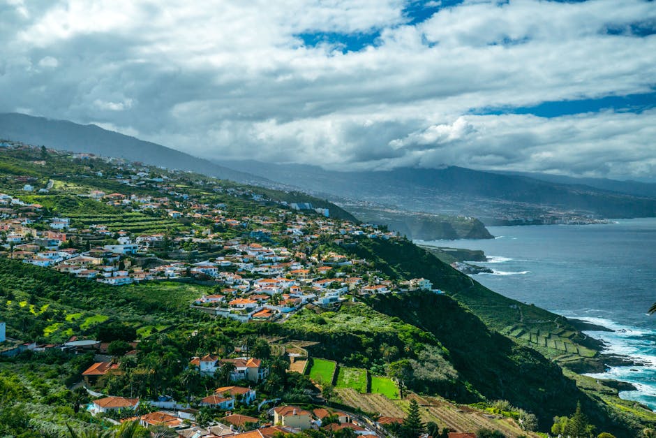Scenic view of El Sauzal, Tenerife, featuring lush landscapes with ocean views.